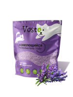 Vosto комкующийся наполнитель для кошек Тофу, лаванда 5 л