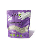 Vosto комкующийся наполнитель для кошек Тофу, без аромата 5 л